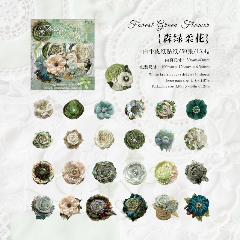 Handmade Beaded Flower Series Sticker