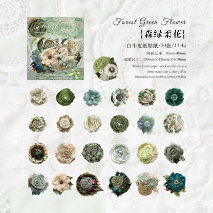Handmade Beaded Flower Series Sticker