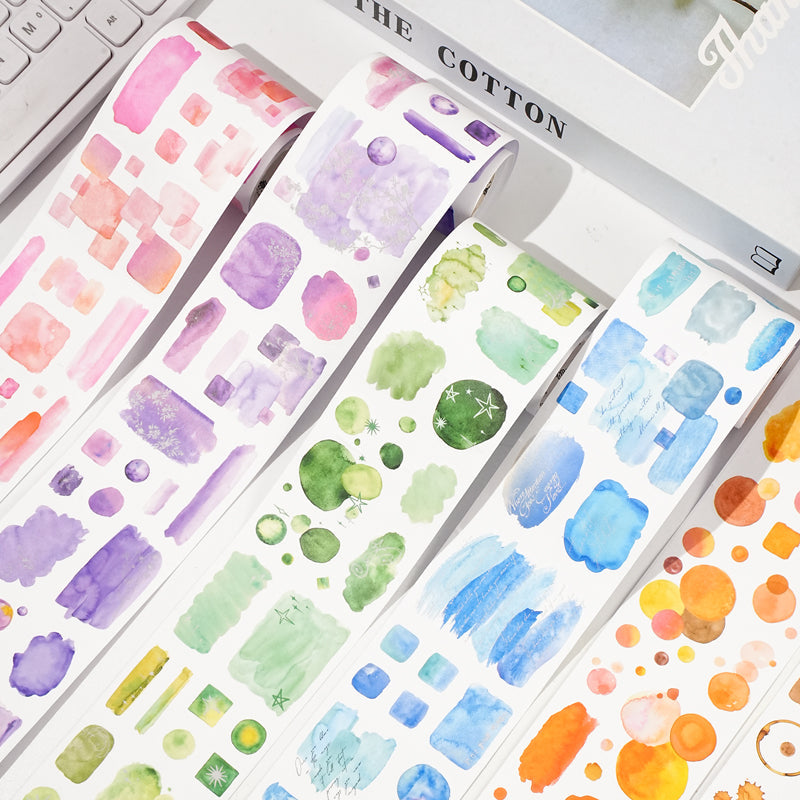 Dyeing Collection Series Die Cutting Washi Tape for journaling, scrapbooking and collage