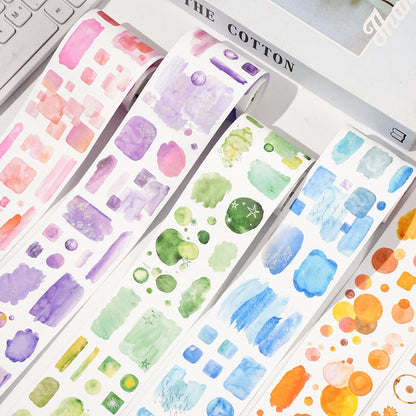 Dyeing Collection Series Die Cutting Washi Tape for journaling, scrapbooking and collage