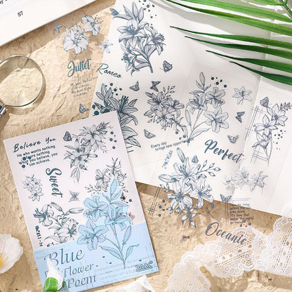 Flower language poetic Sticker