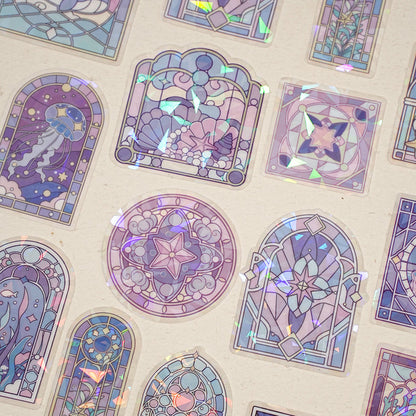 Window Shadow Palette Series Sticker featuring shadow, and wind designs for journaling, scrapbooking and collage