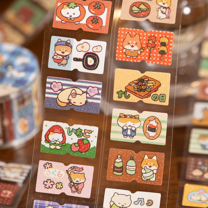 Mega Cute Series Die Cutting Flash Coated Paper Tape for journaling, scrapbooking and collage