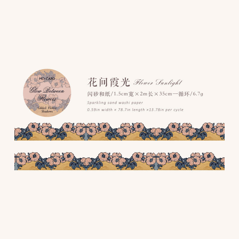 Gilded Flower Shadow Series Flash Sand Washi Tape