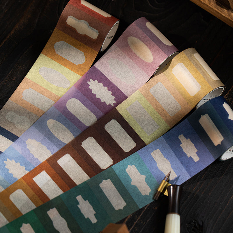 Round And Round Series Die Cutting Washi Tape for journaling, scrapbooking and collage