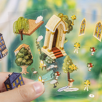Mini Landscape Series 3D Sticker Book featuring book designs for journaling, scrapbooking and collage