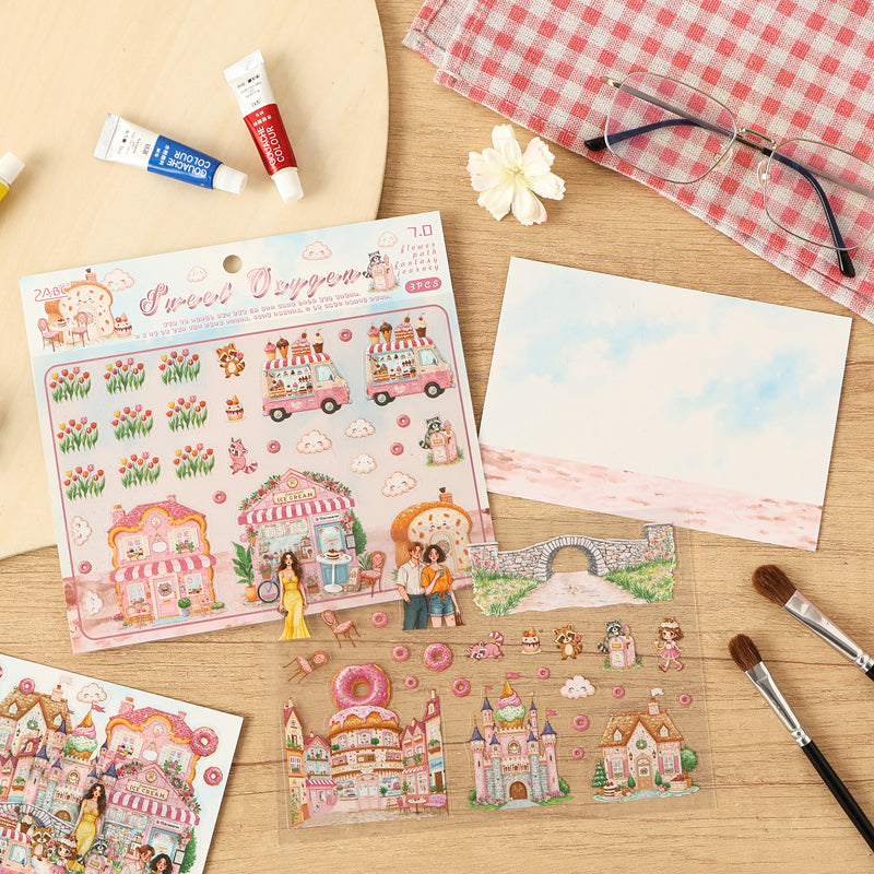 Flower Path Fantasy Journey Sticker Book