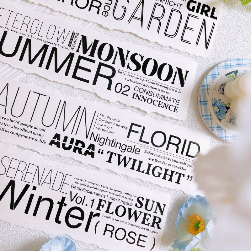 Whole Roll 6cm*5m Four Seasons PET Tape featuring sea designs for journaling, scrapbooking and collage