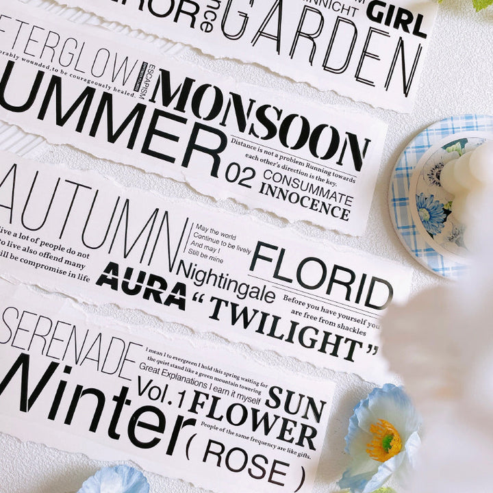 Whole Roll 6cm*5m Four Seasons PET Tape featuring sea designs for journaling, scrapbooking and collage