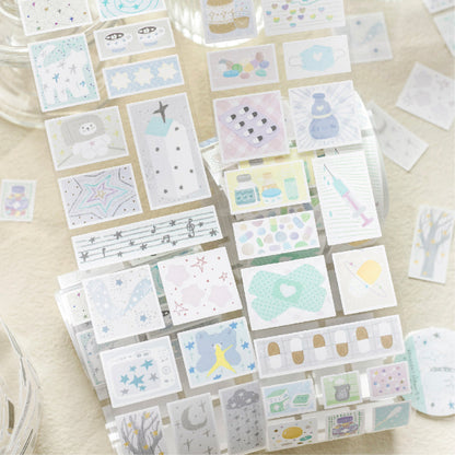 Collection of Stars Series Die Cutting Synthetic Paper Tape featuring star designs for journaling, scrapbooking and collage