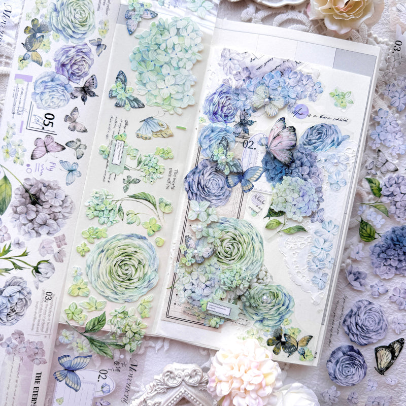 Whole Roll 6cm*6m Embroidered Flower Letter Washi/PET Tape