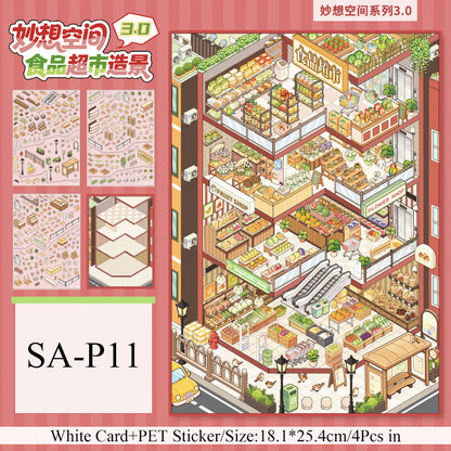 Food Supermarket Series 3D Sticker for journaling, scrapbooking and collage