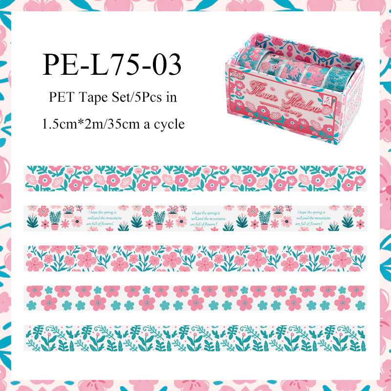Chilin Flower Blooming Series PET Tape Set