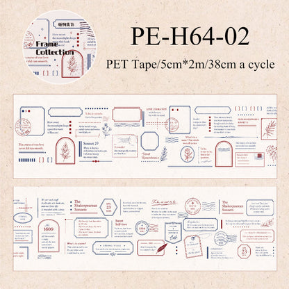 Ink Stains Letter Series PET Tape
