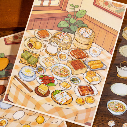 Flavor Moments Series 3D Sticker Book featuring book designs for journaling, scrapbooking and collage