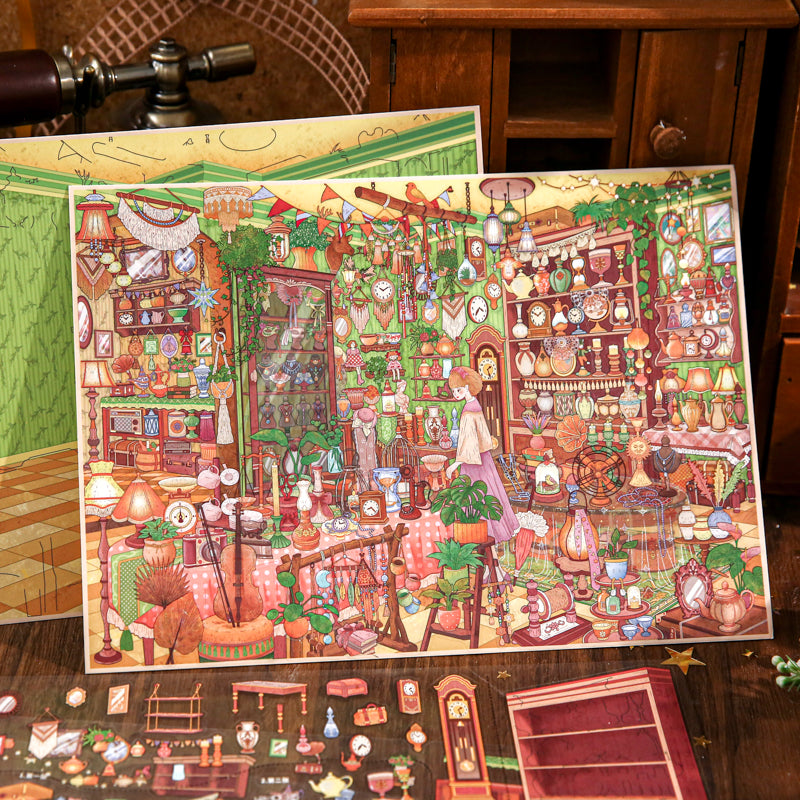 Murmur Of Old Treasures Series 3D Sticker featuring old designs for journaling, scrapbooking and collage