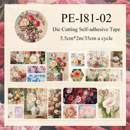 Wild Rose Series Die Cutting Self-adhesive Tape