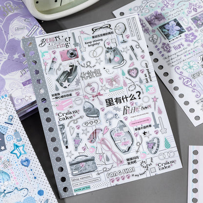 Dream Island Sequel Series Sticker Book featuring dream, book, and island designs for journaling, scrapbooking and collage