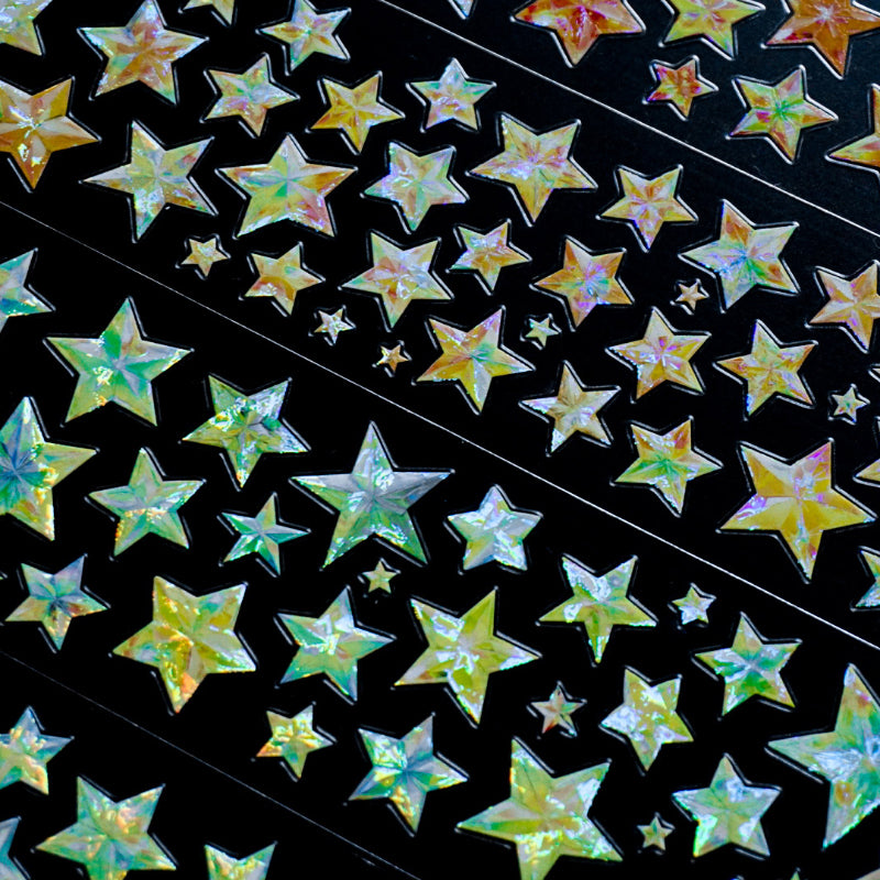 Whole Roll 6cm*5m Star Dust Wandering Die Cutting Shell Light PET Tape