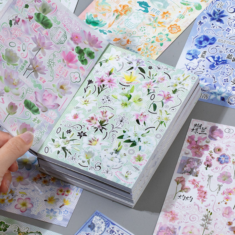Wander Channel Series Sticker Book featuring book designs for journaling, scrapbooking and collage