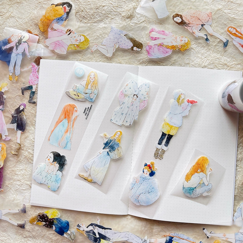 Whole Roll 5cm*10m Little happiness Die Cutting Washi/PET/Fog PET Tape for journaling, scrapbooking and collage