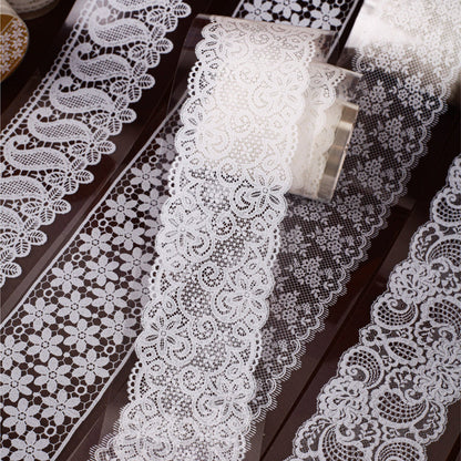 Lace Dreamland Series PET Tape featuring dream, and lace designs for journaling, scrapbooking and collage