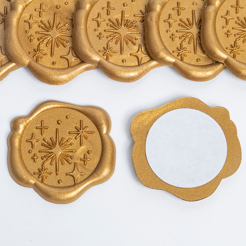Relief flower bed Wax Seal Sticker