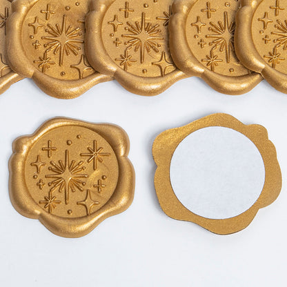 Relief flower bed Wax Seal Sticker