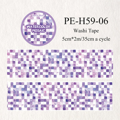 Watercolor Mosaic Series Washi Tape