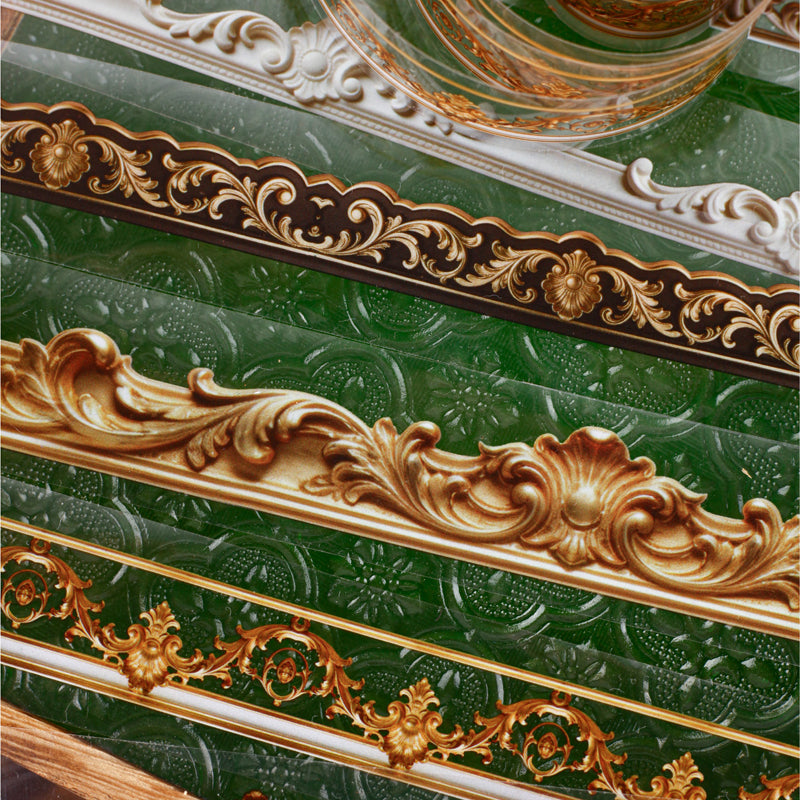European Style Embroidery Series PET Tape featuring european designs for journaling, scrapbooking and collage