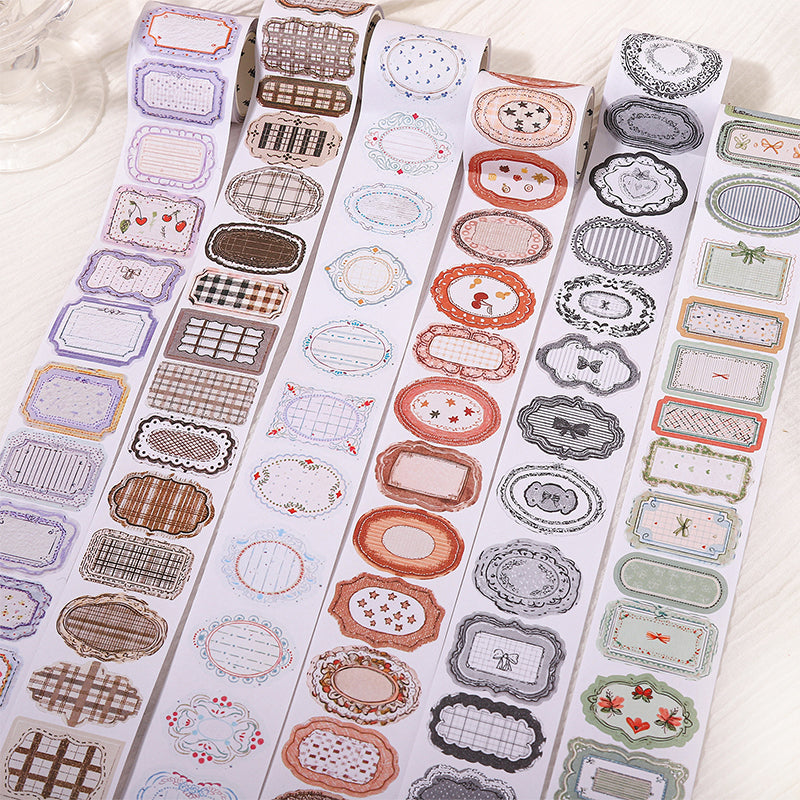 Tag Agglutination Series Die Cutting Writing Paper Tape for journaling, scrapbooking and collage