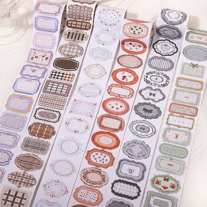 Tag Agglutination Series Die Cutting Writing Paper Tape for journaling, scrapbooking and collage