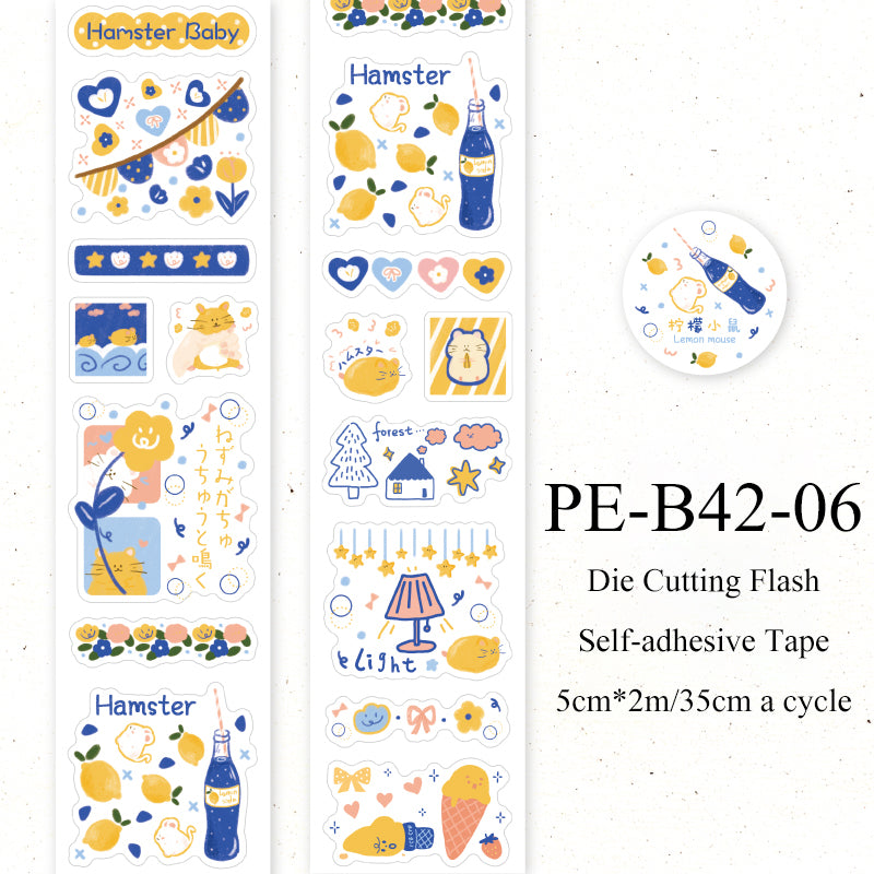 Lamb ranch Series Die Cutting Flash Self-adhesive Tape