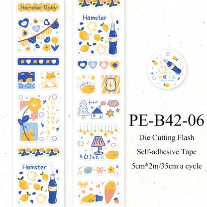 Lamb ranch Series Die Cutting Flash Self-adhesive Tape