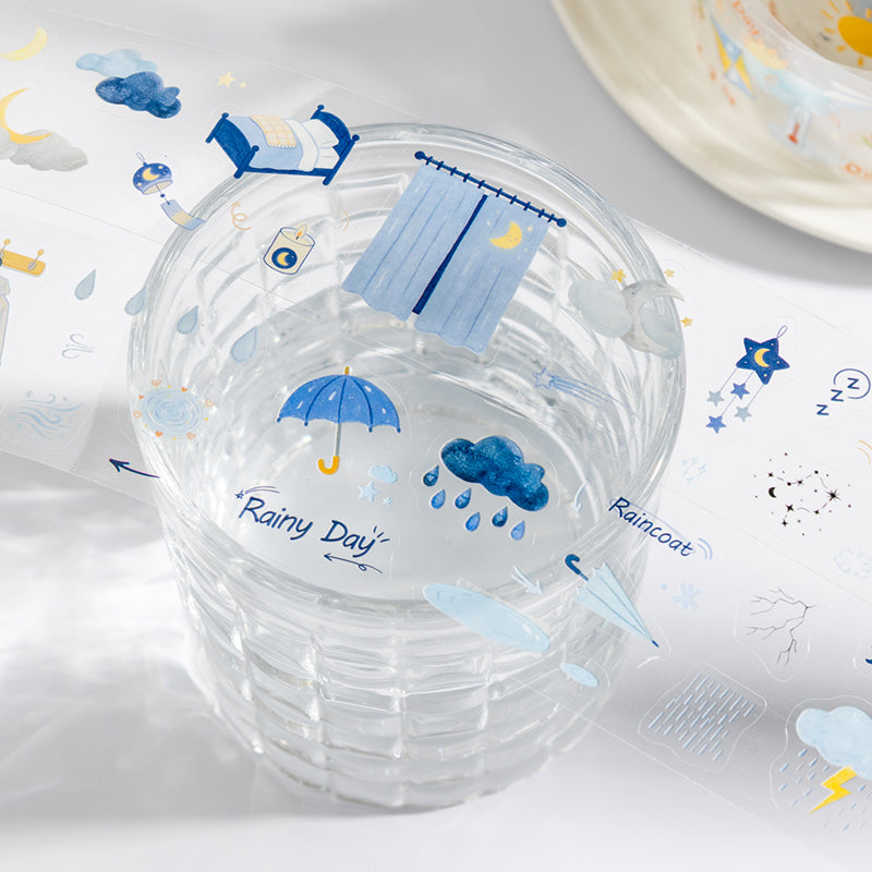 Weather Forecast Series Die Cutting PET Tape for journaling, scrapbooking and collage