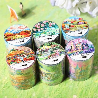 Dream Estate Series PET Tape featuring dream designs for journaling, scrapbooking and collage
