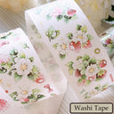 6cm*100cm Raspberry Flower Die Cutting Washi/PET Tape
