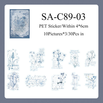 Retro Flower Design Sticker