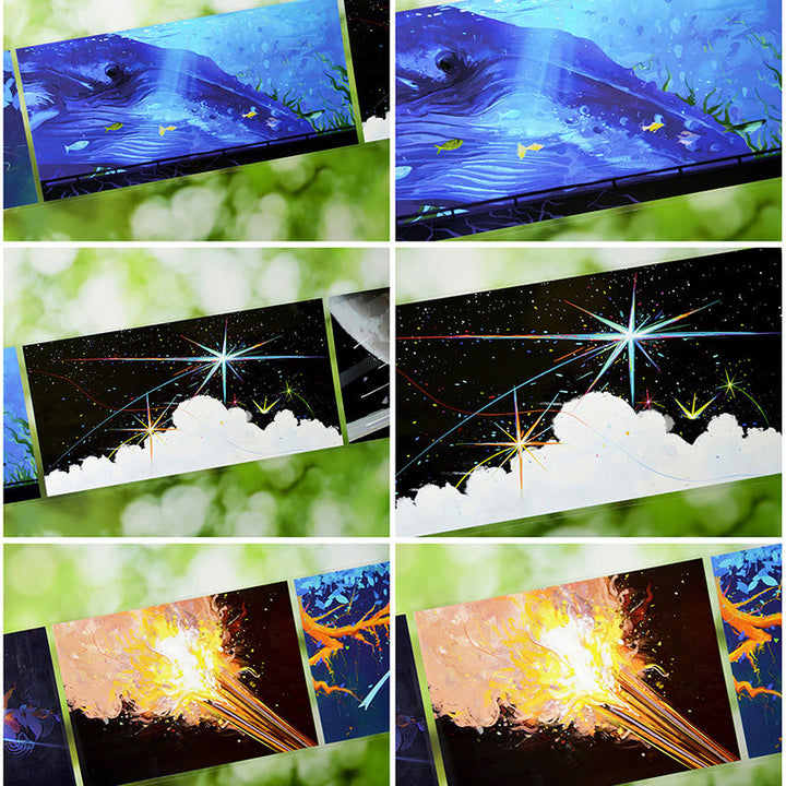 9.5cm*200cm Unfulfilled Dream PET Tape featuring dream designs for journaling, scrapbooking and collage