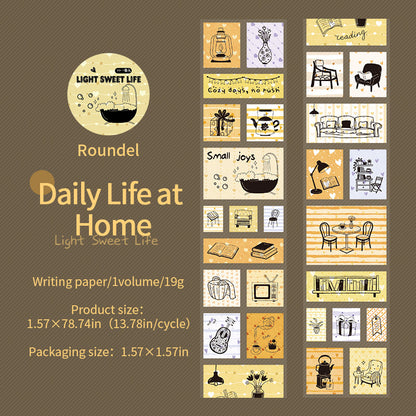 Light Sweet Life Series Die Cutting Writing Paper Tape