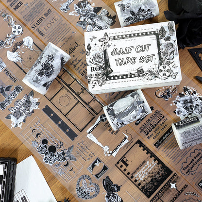 Patterned Vintage Tape Set featuring vintage designs for journaling, scrapbooking and collage