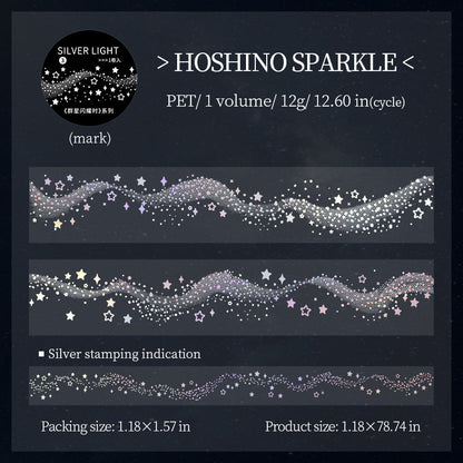 When The Stars Shine series Silver Stamping PET Tape