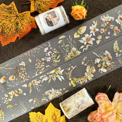 Autumn Blossom Dream Fog PET Tape featuring dream, and autumn designs for journaling, scrapbooking and collage