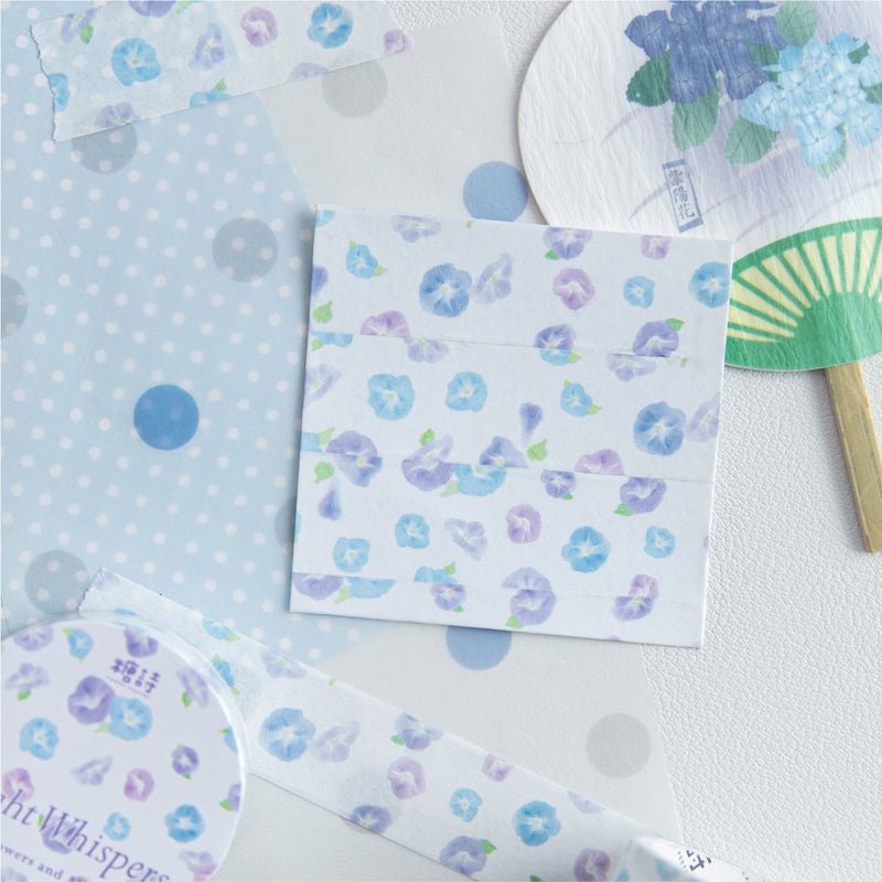 Flower And Alice Series Washi Tape featuring flower designs for journaling, scrapbooking and collage