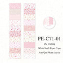 Flower letter series Die Cutting White Kraft Paper Tape