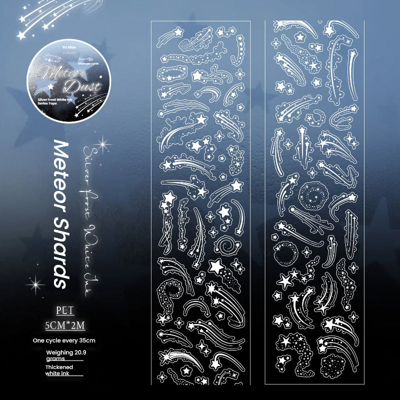 Silver Frost Black Ink Series Die Cutting PET Tape