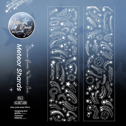 Silver Frost Black Ink Series Die Cutting PET Tape