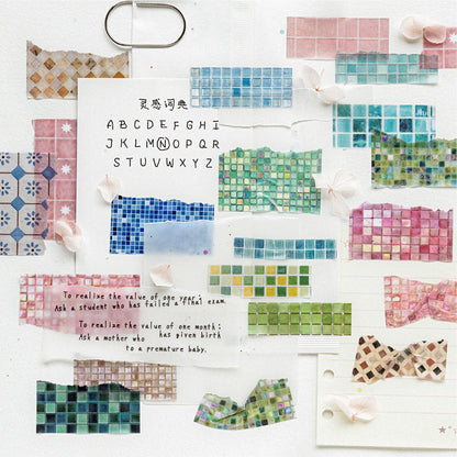 Lijiu Color Brick Series Washi Tape featuring color designs for journaling, scrapbooking and collage