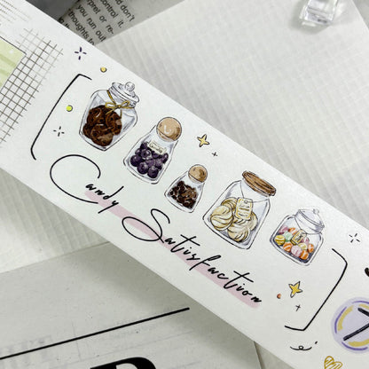 4.5cm*250cm Sweet Words Die Cutting Washi/PET/Fog PET Tape featuring sweet designs for journaling, scrapbooking and collage