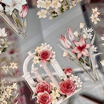 6cm*120cm Flower Pavilion Die Cutting Washi/PET Tape
